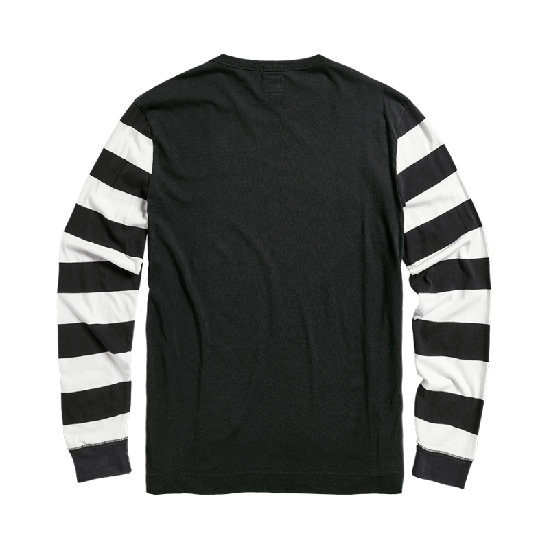 Ignition Coil Stripe Long Sleeve T shirt in Black Triumph Heritage